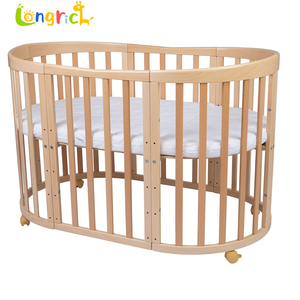 Set <span class=keywords><strong>letto</strong></span> per bambini 8-in-1 ovale in legno naturale per Hotel lettino 7-in-1 con lettino che cambia materasso <span class=keywords><strong>letto</strong></span> laterale che completa la crescita del <span class=keywords><strong>bambino</strong></span> - Product Image 1