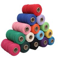 3 millimetri All'ingrosso Nero Su Ordinazione 100% cotone Colore Corda di Cotone Macrame