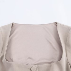 SHENZHU femmes 2024 automne nouvelle mode poche décoration Blouses Vintage à manches courtes femmes chemises <span class=keywords><strong>Chic</strong></span> haut - Product Image 4