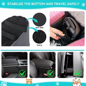 Modern Portable Hemp+Sponge Eco-Friendly Car <strong>Seat</strong> <strong>Dog</strong> Bed Solid Style <strong>Pet</strong> Car Booster Bucket with Safe Belt for Travel - Product Image 4