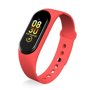 Most Popular M4 Smart Watch Case Silicone Strap M4 Smart Watch Screen Plastic Series 6 Blood Pressure Waterproof 0.96 Inch Color