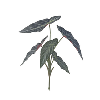 Tige unique artificielle feuille de bégonia plante PE gratuit faux feuillage décor à la maison intérieur mur vert Arrangements floraux