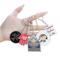 Porte-clés en métal personnalisé 2D 3D, souvenir, design sur mesure, logo, or, argent, émail doux