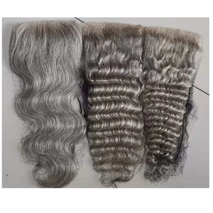 วิกผมต่อแบบคลิปหนีบ <span class=keywords><strong>สี</strong></span>เงิน<span class=keywords><strong>เทา</strong></span> <span class=keywords><strong>ไฮ</strong></span><span class=keywords><strong>ไล</strong></span><span class=keywords><strong>ท์</strong></span><span class=keywords><strong>สี</strong></span>เงินผสมเทาแบบเกลือพริกไทย <span class=keywords><strong>ผม</strong></span>อินเดีย - Product Image 1