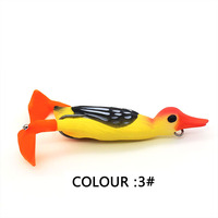 Leurre de pêche Bionic Duck en PVC, flottant, appât souple artificiel, 95 cm/12 g, avec pattes rotatives, design réaliste de tracteur