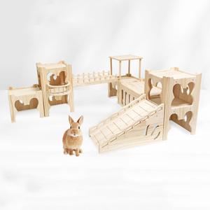 Rabbit Castle Wooden Assembling Removable Rabbit Solid Wood Play Dodge <strong>House</strong> Chinchilla Wooden <strong>House</strong> <strong>Guinea</strong> <strong>Pig</strong> Hidden <strong>House</strong> - Product Image 1
