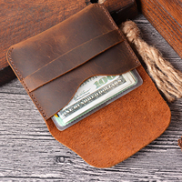 Crazy Horse porte-monnaie en cuir rétro en cuir véritable changement portefeuille sac en cuir véritable casque carte argent et autre pochette de rangement