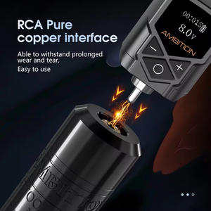 Ambition Torped Machine à Tatouer Moteur Brushless 4.0-4.5-5.0mm Stroke Tattoo Pen Machine Avec RCA Wireless Tattoo Machine Kit - Product Image 4