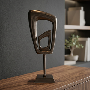 Jaffs Exports JE896 Abstract Aluminium Sculpture Geometric Modern Artistic Tabletop Decor Handmade Eco-Friendly Durable Living - Product Image 3
