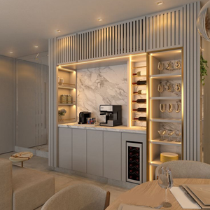 Buffet en acier inoxydable SS304 personnalisé Anticorrosion facile à nettoyer et hygiénique Zone de cuisson Buffets modernes - Product Image 1