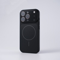 Étui de téléphone magnétique sans fil en verre mat PC avec design métallique finition miroir pour 17 14 15 16 Pro Max Air
