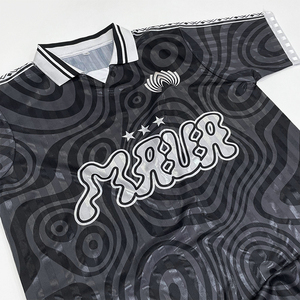 Jersey de fútbol vintage poliéster ropa de calle sublimación diseño de malla personalizado jersey de fútbol de gran tamaño - Product Image 5