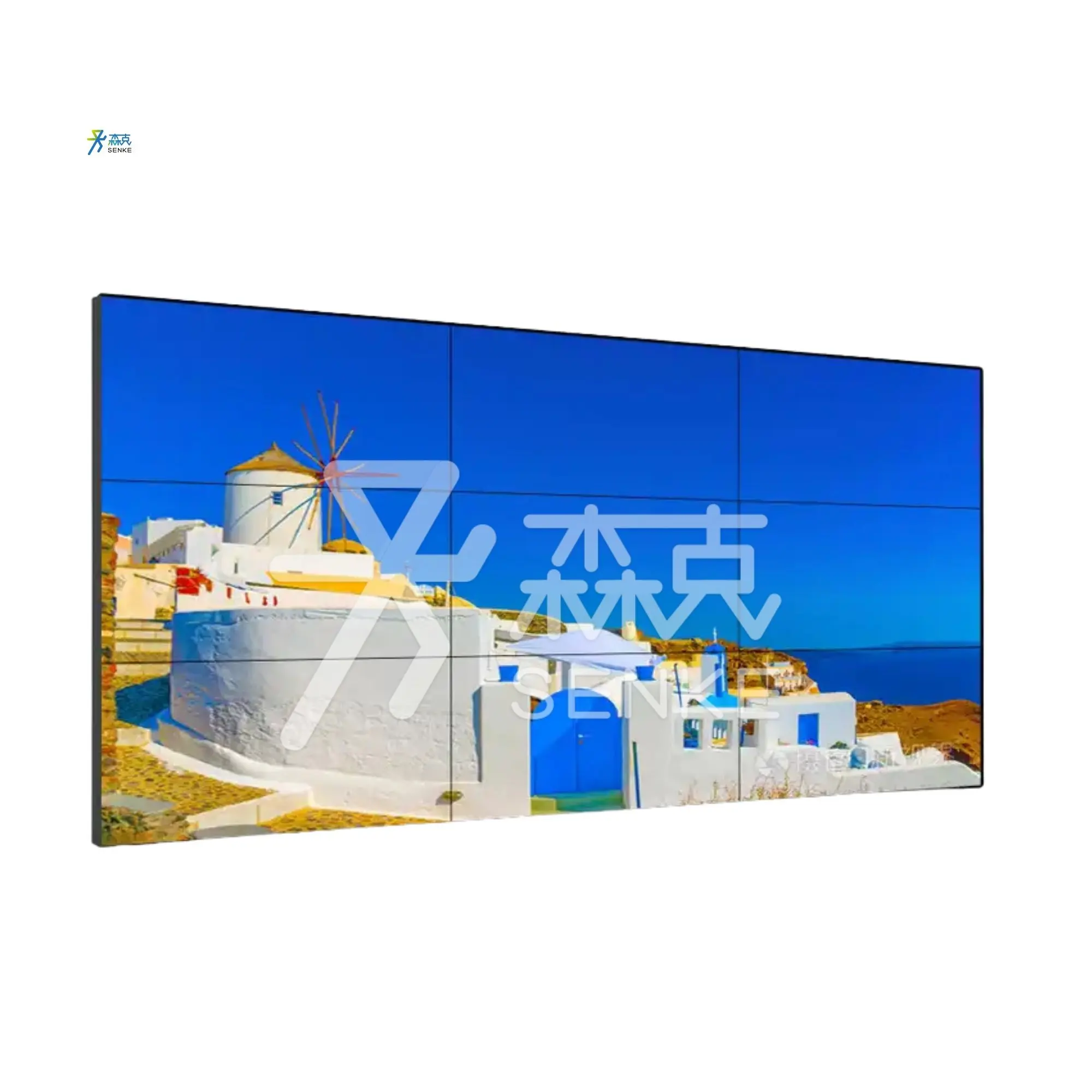 Pantalla de pared de vídeo LCD de empalme de bisel ultra estrecho 3x3, pared de vídeo Lcd de 55 pulgadas, señalización Digital, pared de vídeo Led interior Eq