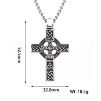 Pendentif en acier titane rétro avec sculpture de nœud celtique, mythologie nordique viking, collier viking pour homme, accessoires vestimentaires