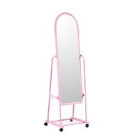 Maison Boudoir Chambre à coucher Chambre à coucher Habillage en PVC Taille réelle Hauteur debout Plancher en plastique Miroir sur pied avec roulettes