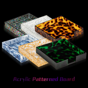 Venta Directa de Fábrica: Tablero Decorativo Acrílico con Patrón de Tinta Lavada, Efecto Carey y Ondas de Agua - Product Image 1