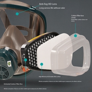 M6800 Tái Sử Dụng Hộp Mực Ánh Sáng Và Không tốn kém Đầy Đủ Mặt Silicone Mặt Nạ Khí Nạ Với Bộ Lọc Cho Xe Sử Dụng - Product Image 2