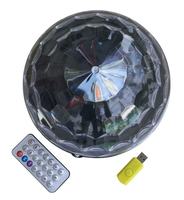 Lampe stroboscopique à boule lumineuse disco RGB à 3 perles et 9 couleurs pour mariage et banquet