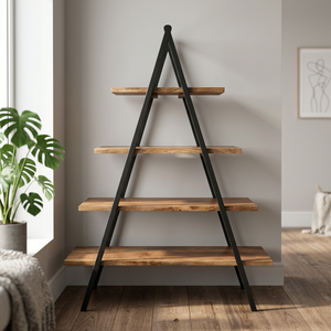 Contemporary <b>Wooden</b> <b>Bookcase</b> with Durable <b>Solid</b> Wood Shelves for Home Office Organization Living Room Styling and Bulk Supply - Product Image 2