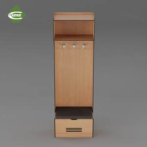 CARTMAY Casiers <span class=keywords><strong>de</strong></span> sport athlétiques larges et durables pour <span class=keywords><strong>salle</strong></span> <span class=keywords><strong>de</strong></span> football en HPL avec siège pour vestiaire - Product Image 1