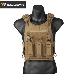 IDOGEAR Combat 500D Nylon Paintball gilet tattico a sgancio rapido Molle portapacchi modulare con custodia per riviste