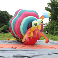 Ballon publicitaire géant gonflable lumineux LED de 9,5 m en forme d'escargot, modèle animal gonflable pour événements extérieurs