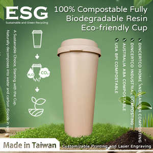 Tasses biodégradables directes d'usine Marque de marque personnalisée et qualité d'exportation 90mm de diamètre - Product Image 6