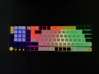 Clavier d'ordinateur portable rétroéclairé LED arc-en-ciel de meilleure vente avec interface USB sensation mécanique pour les joueurs nouveau produit