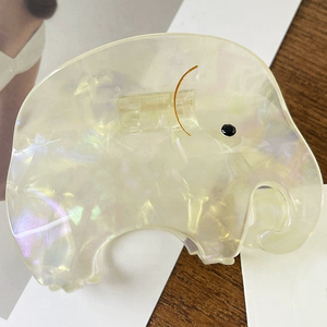 New Design Acetate Cute Personalized Elephant High-end Feeling Simple and Customizable Logo Fashion Daily Use <b>Hair</b> <b>Claw</b> <b>Clip</b> - Product Image 2