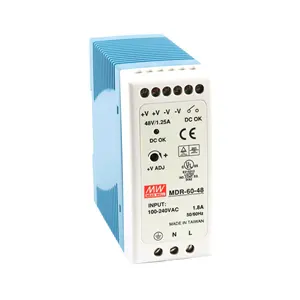 Meanwells Driver 60W Alimentation industrielle sur rail DIN à sortie unique Driver de LED série MDR-60