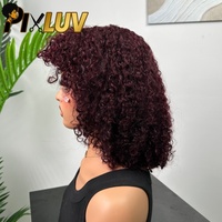 Pelucas de Cabello Humano Virgen Brasileño HD al por Mayor, Grado 12A 15A, Cortas para Corte Bob con Flequillo, Sin Enredos
