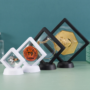 Bán buôn đen rõ ràng PE phim Khung 3D nổi hộp đồ trang sức hiển thị trường hợp lưu trữ hộp đồ trang sức bao bì biểu tượng tùy chỉnh - Product Image 5