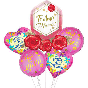 Ensemble de 5 ballons pour la fête des mères, ensemble de ballons en feuille d'aluminium avec couronne de fleurs, globos, pour la décoration de fête - Product Image 5
