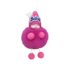 En gros, poupée endormie en fausse fourrure de lapin, porte-clés de voiture en peluche pour bébé, pendentif de sac, accessoires, cadeau - Product Image 5