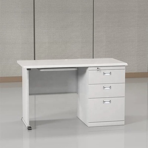 ホームメタルスタディテーブルオフィススチールスタンディングコンピューターデスク、引き出し<span class=keywords><strong>3</strong></span>個付き - Product Image 1