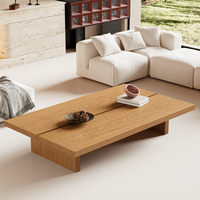 Table basse carrée en bois massif, table à thé, salon, style minimaliste, design moderne et original