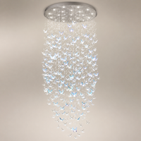 Lustre d'installation artistique en verre de luxe sur mesure, grande suspension pour hall d'hôtel, villa, escalier, hall d'entrée et plafond haut