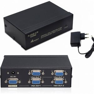 VGA Video màn hình Splitter chuyển đổi hộp 1x2 1x4 1 <span class=keywords><strong>PC</strong></span> để 4 cổng máy tính 1 trong 2 ra SVGA VGA splitter 1 trong 4 ra 200MHz - Product Image 6