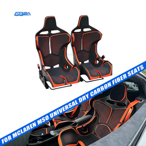 Sièges de course en fibre de carbone sèche orange personnalisables de haute qualité pour McLaren MSO Senna - Product Image 1