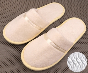 Pantuflas Personalizadas Desechables <span class=keywords><strong>de</strong></span> Terciopelo Coral <span class=keywords><strong>de</strong></span> Lujo para <span class=keywords><strong>Hotel</strong></span>, con Cinta <span class=keywords><strong>de</strong></span> Color y Diseño Grueso Antideslizante - Product Image 3