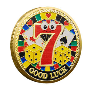 Moneda Conmemorativa de Mónaco de Alta Calidad, Metal Esmaltado en Dos Colores, 7 Dados, Elementos de Póker, Colección, Decoración, Regalo - Product Image 6