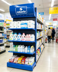 Exhibidor Azul con Logotipo Personalizado, Exhibidor Estable para Suministros de Cuidado Automotriz, Exhibidor Minorista Perfecto para Talleres de Reparación Coreanos - Product Image 2