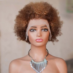 Бесплатная доставка, образцы оптом: парик Aro Kinky Curl с кружевной передней частью, натуральные человеческие волосы, необработанные бразильские, с сохраненной кутикулой - Product Image 1