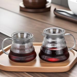 Set Caffettiera in Vetro Resistente al Calore per Uso Domestico, Caraffa per Caffè Pour Over, Utensili Mocha Cloud, Capacità e <span class=keywords><strong>Dimensioni</strong></span> Personalizzabili - Product Image 1