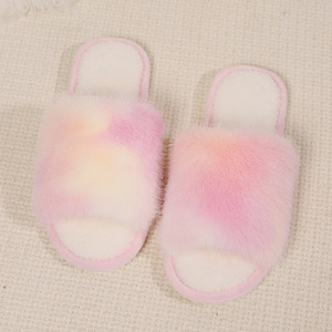 Women's Luxury Furry Faux Fur for <b>Slippers</b> for Autumn Winter Plus Size Indoor Cotton Shoes With Plush Warm <b>Slides</b> Soft Cushionin - Product Image 6