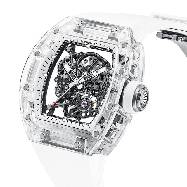 CRONUSART Luxury Mechanical Men's Watch, Featuring Sapphire Crystal Glass, Skeletonised Dial Movement with Luminous Hands