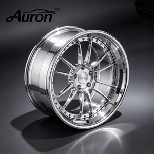 Rueda de Aleación de Aluminio Pulido Auron 5.5x17 Multirradio de Dos Piezas Fundida para Automóvil de Pasajeros, Mejora de Rueda de Coche - Product Image 1