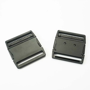 Side Release Buckle Zinc Alloy 50mm Black Durable For Bags Backpack <b>Webbing</b> Hardware Adjustable Flat Metal Fastener - Product Image 1