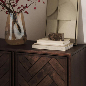 2025 Light Luxury Style <strong>Dark</strong> Brown Retro Simple Accent Cabinet <strong>Wood</strong> <strong>Sideboard</strong> with 2 Doors for Bedroom Living Room - Product Image 6