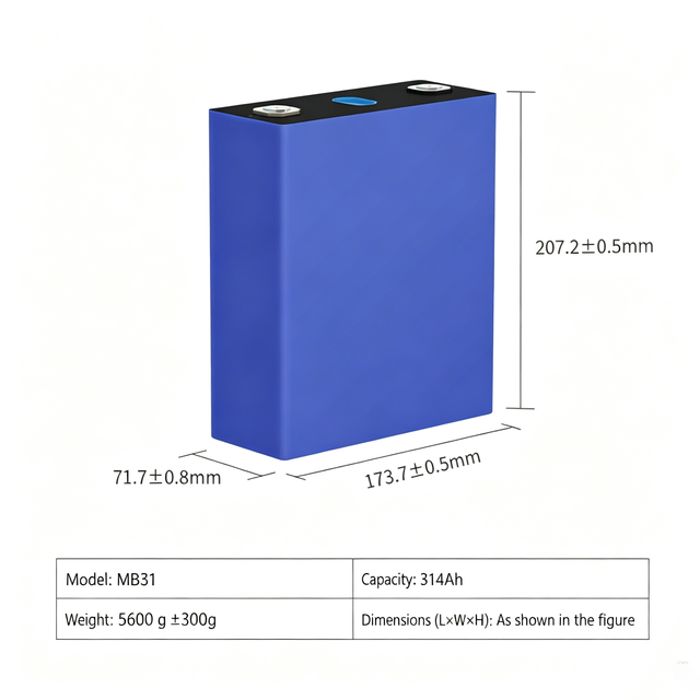 Lithium iron phosphate battery 3.2V 314-628Ah energy storage power lifepo4 lithium iron phosphate